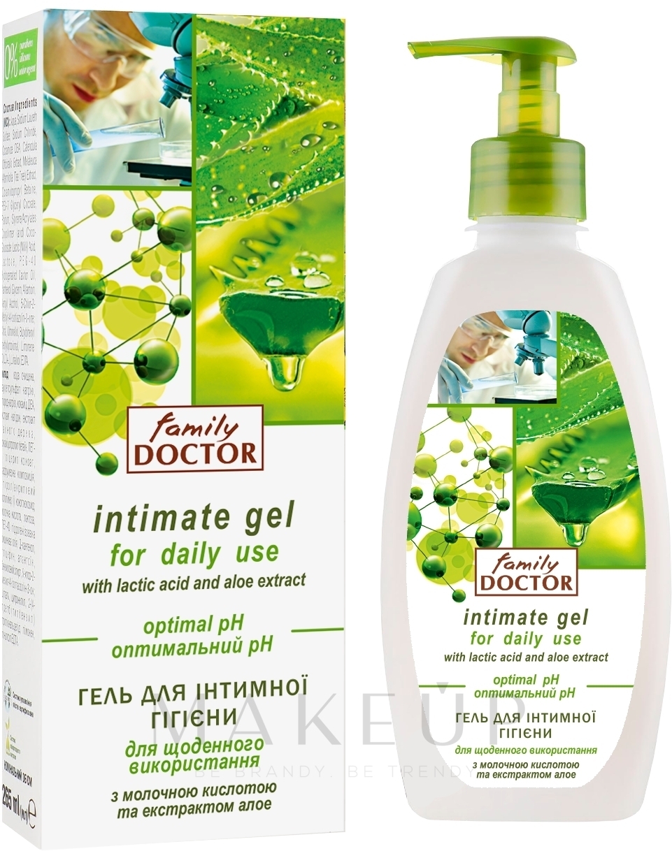 Intimpflegegel für den täglichen Gebrauch mit Milchsäure, D-Panthenol und Aloe Vera - Family Doctor  — Bild 265 ml