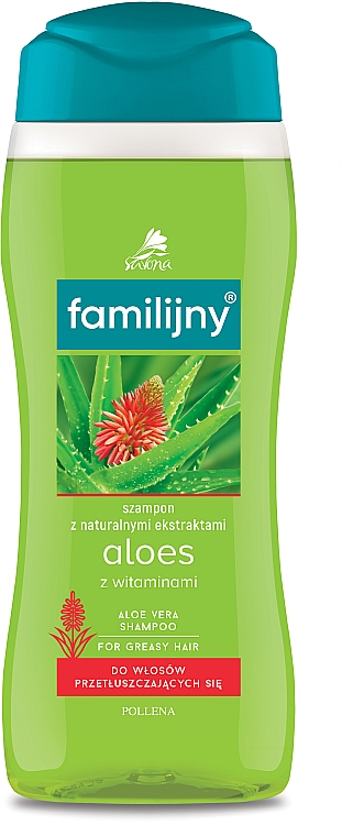 Shampoo für fettiges Haar - Pollena Savona Familijny Aloe & Vitamins Shampoo — Bild N1