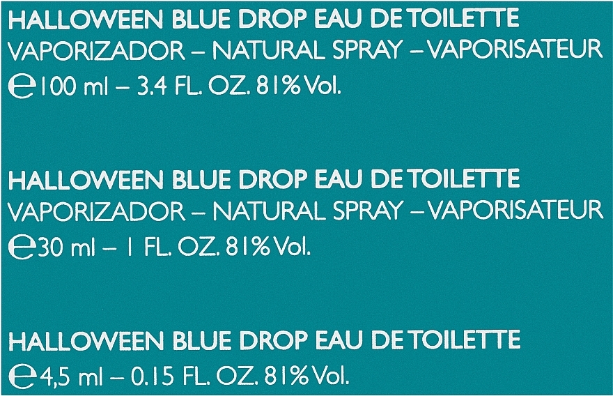 Halloween Blue Drop - Duftset (Eau de Toilette 100ml + Eau de Toilette 30ml + Eau de Toilette 4.5ml) — Bild N3
