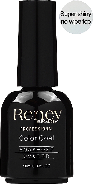 Glänzender Gel Nagelüberlack - Reney Cosmetics Top Super Shiny No Wipe — Bild N2