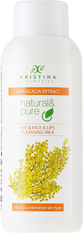 Gesichtsreinigungsmilch mit Akazienextrakt für fettige und Mischhaut - Hristina Cosmetics Cleansing Milk With Accacia Extract