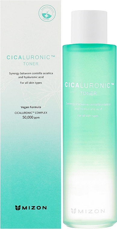 Feuchtigkeitsspendendes Gesichtswasser mit Centella asiatica und Hyaluron - Mizon Cicaluronic Toner — Bild N2