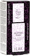 Nagelüberlack - Peggy Sage Top Finish Glitter Pink I-Lak — Bild N2