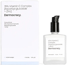 Gesichtscreme - Dermocracy 15% Vitamin C Complex Ascorbyl Glucoside + Zinc Face Cream — Bild N1