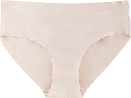 Nahtlose Damenhöschen Figi Maxi Bikini hohe Taille und Laserschnitt beige - Moraj — Bild N1