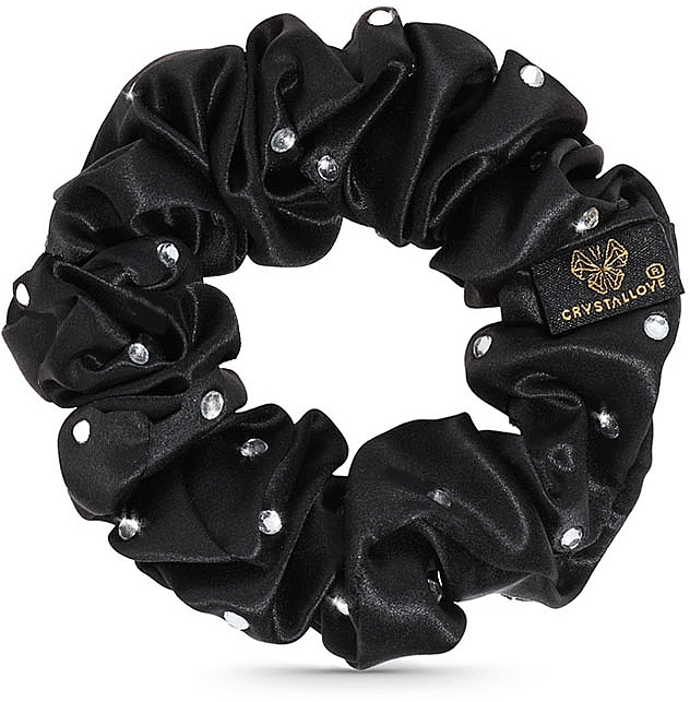 Haargummi aus Seide mit Kristallen schwarz - Crystallove Crystalized Silk Scrunchie Black — Bild N3