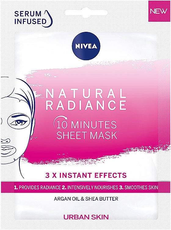 10 Minuten Tuchmaske für strahlend schöne Haut - Nivea Natural Radiance 10 Minutes Sheet Mask — Bild N1