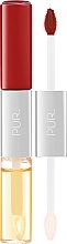 Düfte, Parfümerie und Kosmetik 4in1 matter Lippenstift und Lippenöl - Pur 4-in-1 Lip Duo Dual-Ended Matte Lipstick & Lip Oil