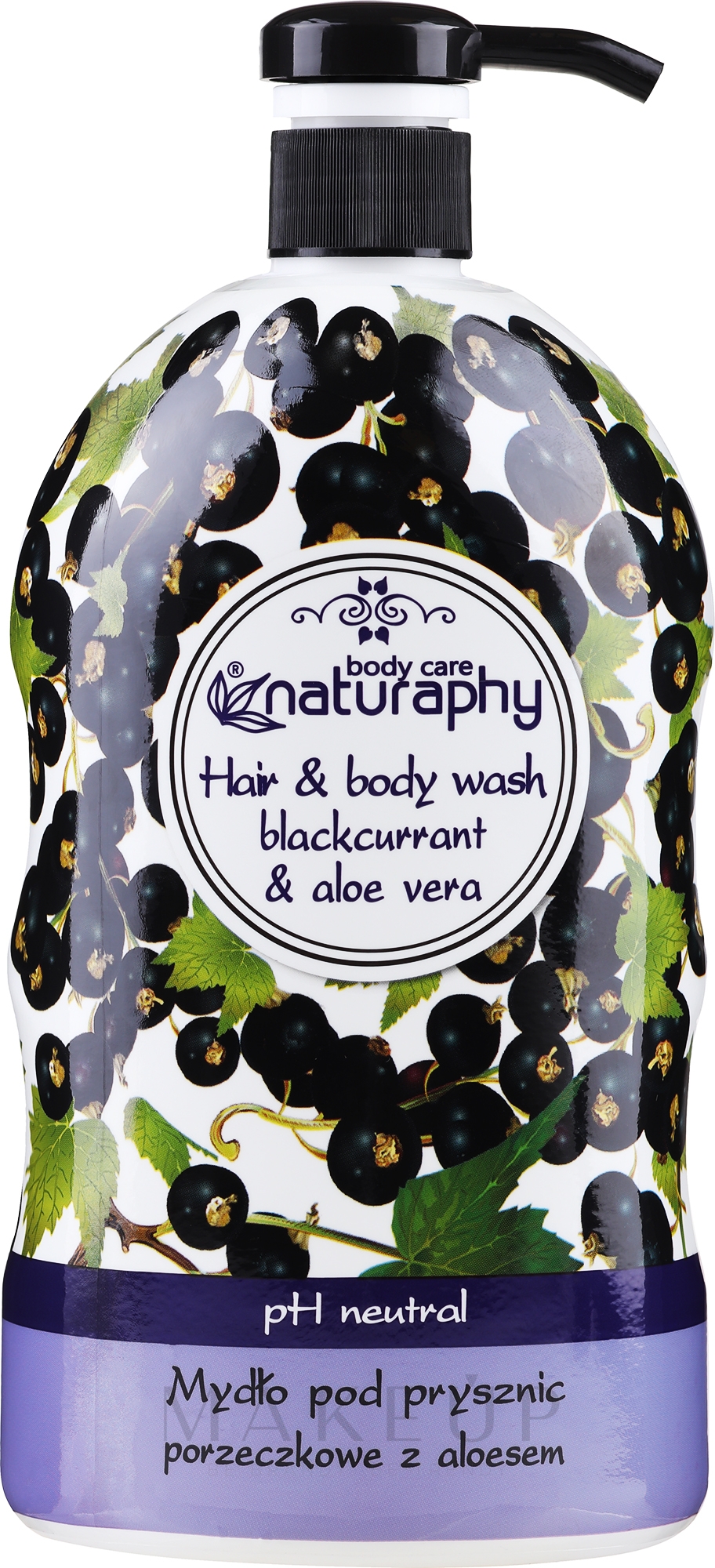 2in1 Shampoo und Duschgel mit Johannisbeere und Aloe Vera - Naturaphy Blackcurrant & Aloe Vera Hair & Body Wash — Bild 1000 ml