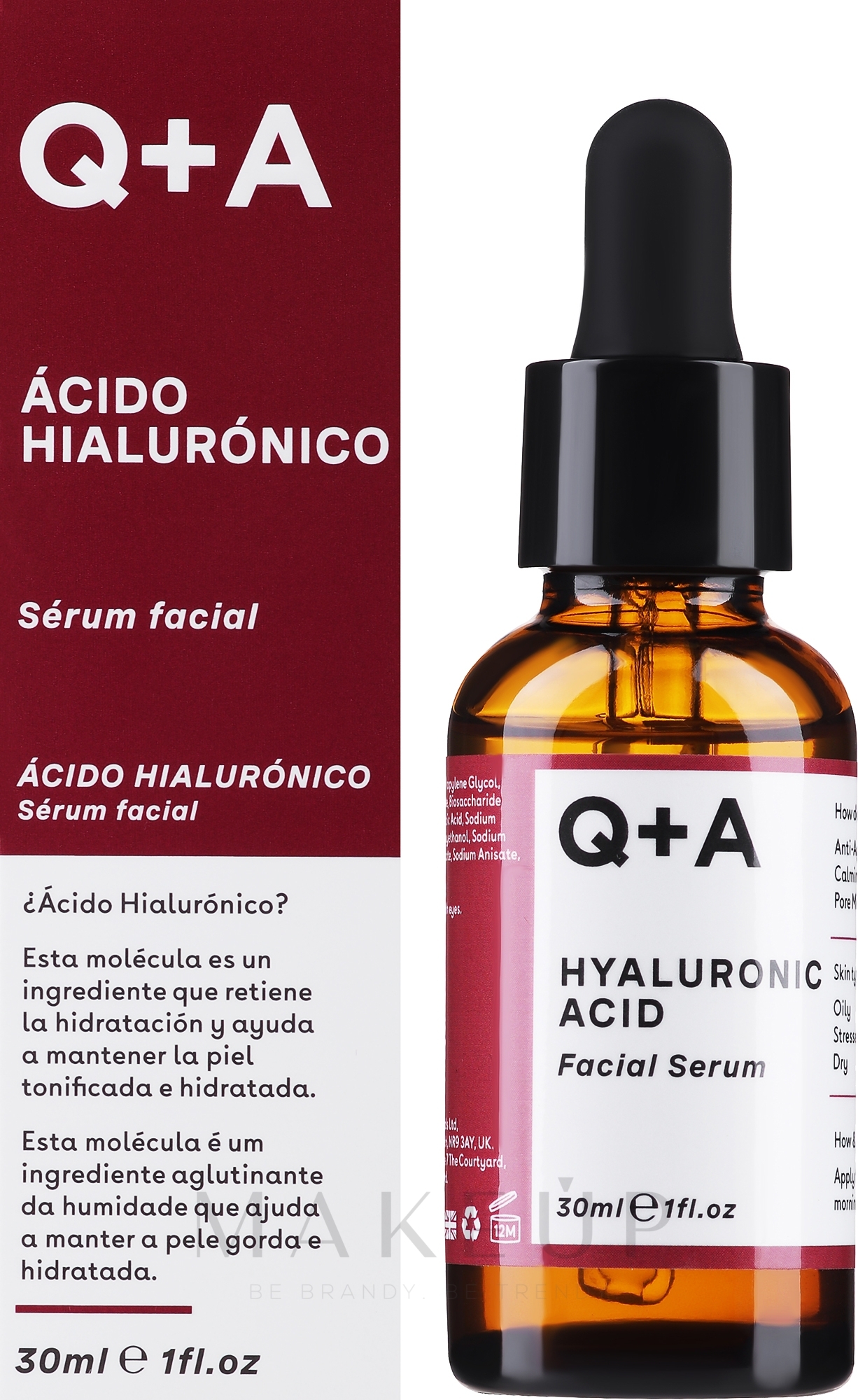 Gesichtsserum mit Hyaluronsäure - Q+A Hyaluronic Acid Facial Serum — Bild 30 ml