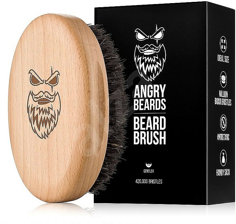 Bartbürste aus Holz - Angry Beards Beard Brush Gentler — Bild N2
