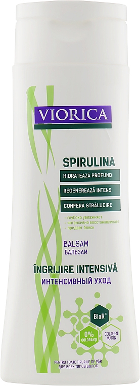 Intensiv feuchtigkeitsspendende und regenerierende Haarspülung mit Spirulina und Kokosöl - Viorica Spirulina Conditioner Intensive Care — Bild N1