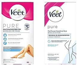 Wachspflaster für die Enthaarung von empfindlicher Haut	 - Veet Hair Removal Strips Sensitive Skin — Bild N2