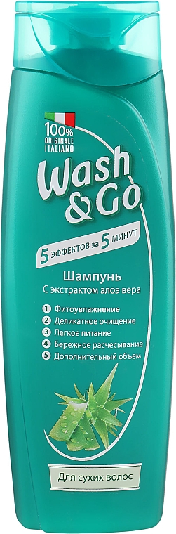 Shampoo für trockenes Haar mit Aloe-Vera-Extrakt - Wash&Go — Bild N2