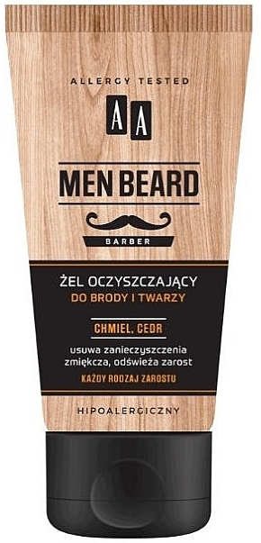Reinigungsgel für Bart und Gesicht - AA Cosmetics Men Beard Barber — Bild N1