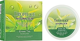 Revitalisierende Anti-Ageing-Gesichtscreme mit Hyaluronsäure, Grüntee-Extrakt und Vitamin E - Deoproce Natural Skin Green Tea — Bild N1