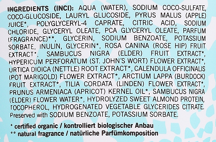 Shampoo mit Aprikose und Holunderblüte - Benecos Natural Care Apricot & Elderflower Shampoo — Bild N2