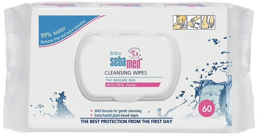 Feuchttücher für Babys - Sebamed Baby Water Cleansing Wipes — Bild N1