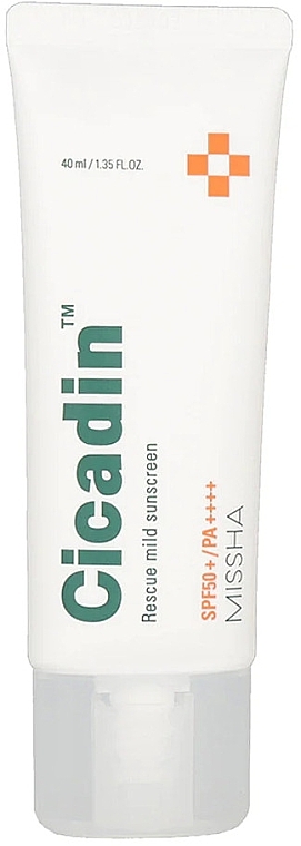 Sonnencreme mit Centella asiatica - Missha Cicadin Rescue Mild Sunscreen SPF50+ PA+++ — Bild N1