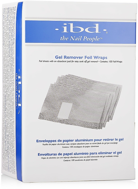 Folien zum Entfernen von Gel Nagellack 100 St. - IBD Just Gel Remover Foil Wraps