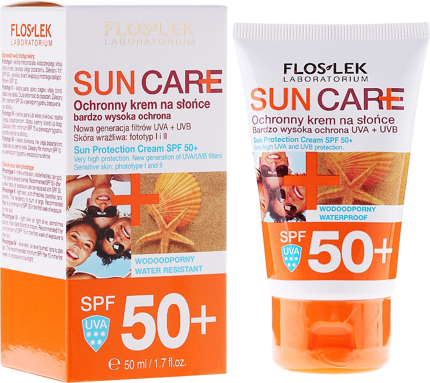 Sonnenschutzcreme für Körper und Gesicht SPF 50+ - Floslek Sun Protection Cream SPF50+ — Bild N1