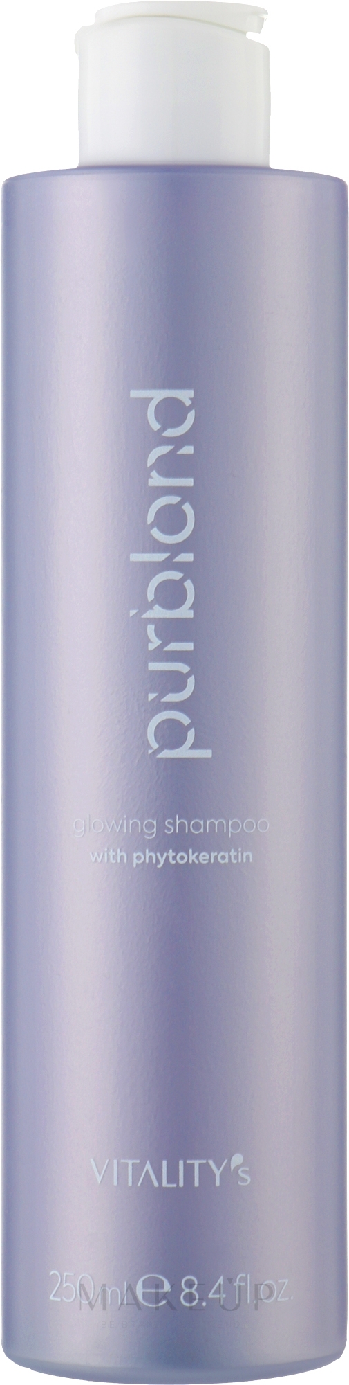 Glänzendes Shampoo für blondes Haar mit Phytokeratin - Vitality's Purblond Glowing Shampoo — Bild 250 ml