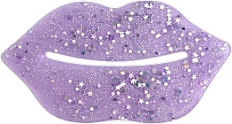 Hydrogel-Lippenmaske mit Glitzer - IDC Institute Glitter Hydrogel Lips Pad Purple — Bild N2