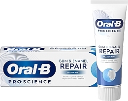 Zahnpasta - Oral-B Pro-Science Gum & Enamel Repair Classic Mint  — Bild N1