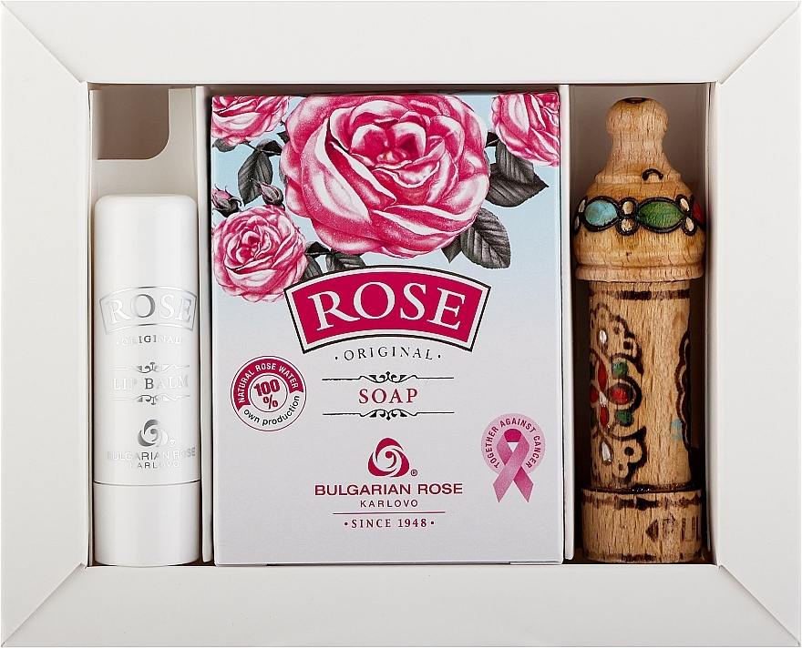 Gesichtspflegeset - Bulgarian Rose (Seife 100g + Lippenbalsam 4.5g + Öl 2ml) — Bild N1