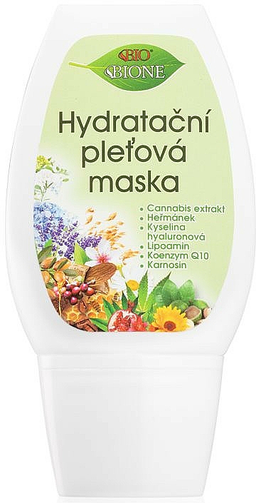 Feuchtigkeitsspendende Gesichtsmaske mit Hyaluronsäure, Coenzym Q10 und Kamille - Bione Cosmetics Hydrating Bio Skin Mask — Bild N1