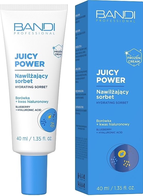 Feuchtigkeitsspendendes Gesichtssorbet - Bandi Professional Juicy Power Hydrating Sorbet Blueberry + Hyaluronic Acid  — Bild N1