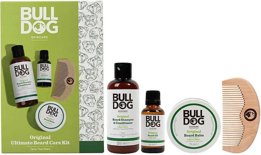Set 4 St. - Bulldog Original + Aloe Vera Ultimate Beard Care Kit — Bild N1