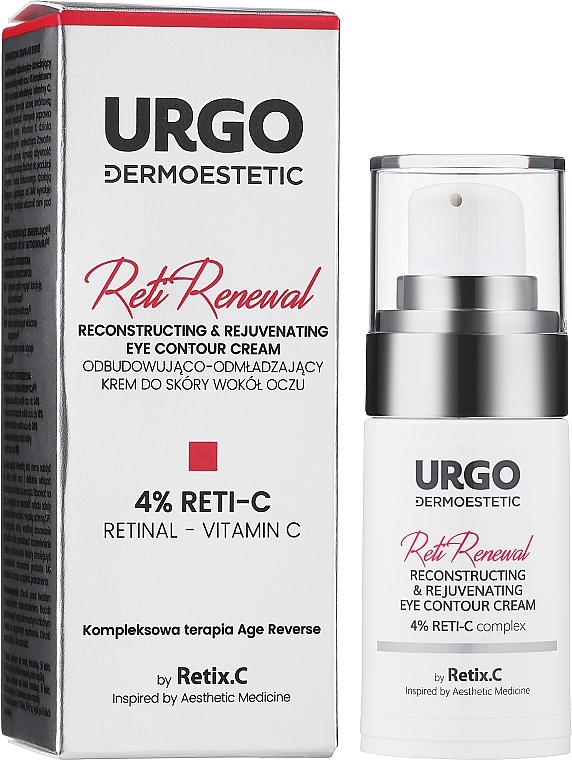 Revitalisierende und verjüngende Augencreme - Urgo Dermoestetic Reti Renewal Reconstructing & Rejuvenating Eye Contiour Cream 4% Reti-C — Bild N2