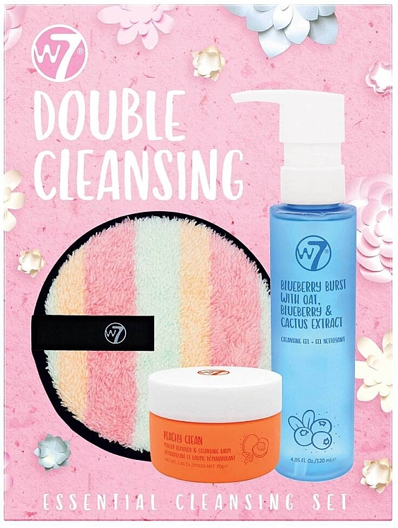 Gesichtspflegeset - W7 Double Cleansing Essentials (Gel 120ml + Balsam 70g + Zubehör) — Bild N1