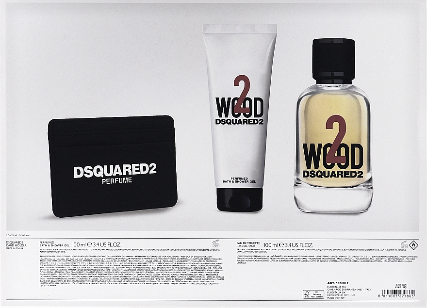 DSQUARED2 2 Wood - Duftset (Eau de Toilette 100ml + Duschgel 100ml + Kartenetui 1 St.) — Bild N5