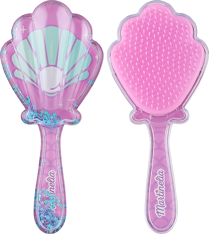 Haarbürste Let's Be Mermaids, rosa 2 - Martinelia Shell Hair Brush — Bild N1