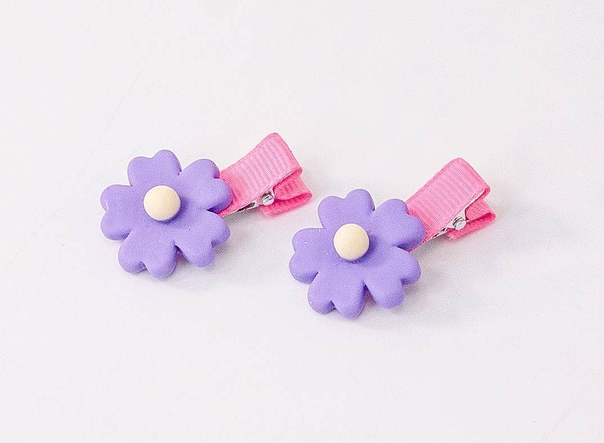 Haarspange mit Blume violett - Lolita Accessories — Bild N2