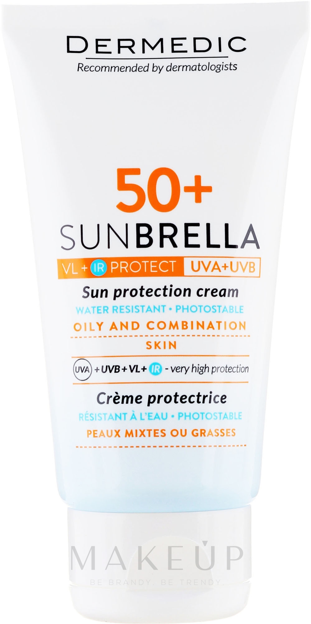 Sonnenschutzcreme für fettige und Mischhaut SPF 50 - Dermedic Sunbrella Sun Protection Cream Oily and Combination SPF50 — Bild 50 g