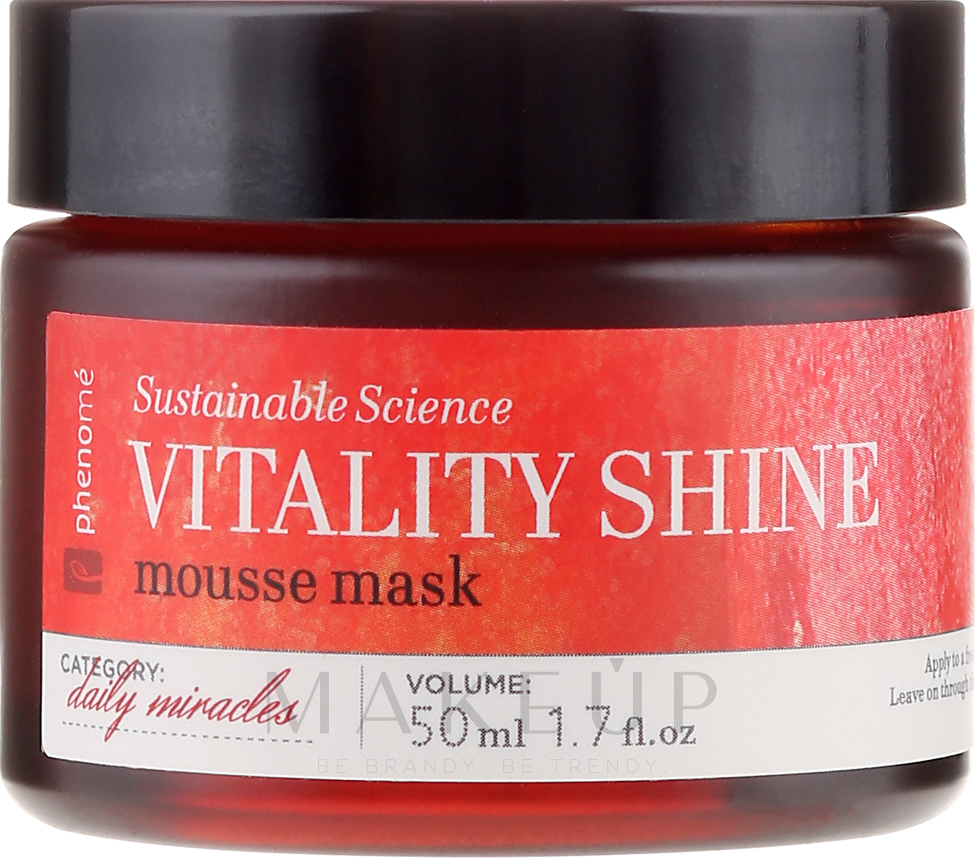 Gesichtsmaske-Mousse mit Vitamin C - Phenome Sustainable Science Vitality Shine Mousse Mask — Bild 50 ml