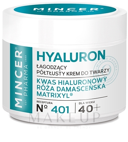 Beruhigende Anti-Falten Gesichtscreme mit Hyaluronsäure und Damaszener Rose 40+ - Mincer PharmaFolic Acid Face Cream — Bild 50 ml