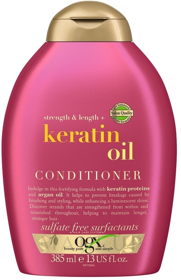Haarspülung für trockenes, geschädigtes und gestresstes Haar - OGX Anti-Breakage Keratin Oil Conditioner — Bild 385 ml