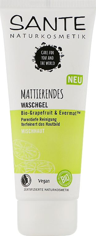 Sante Face Care - Sante Mattierendes Waschgel Bio-Grapefruit & Evermat — Bild N1