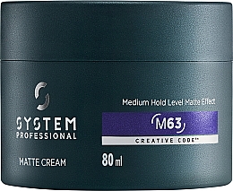Düfte, Parfümerie und Kosmetik Matte Haarcreme - System Professional Man Matte Cream M63 Medium Hold