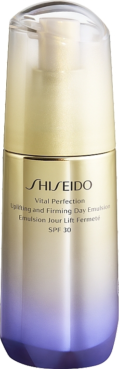 Straffende und festigende Anti-Aging Tagesemulsion gegen Falten und Pigmentflecken SPF 30 - Shiseido Vital Perfection Uplifting and Firming Day Emulsion SPF30 — Bild N1