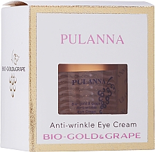 Düfte, Parfümerie und Kosmetik Anti-Falten-Augencreme mit Bio-Gold und Traubenextrakt - Pulanna Bio-gold & Grape Anti-wrinkle Eye Cream