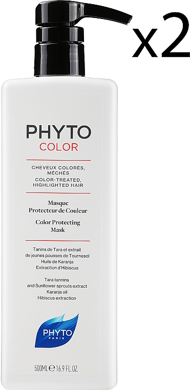 Masken-Set für coloriertes Haar - Phyto Color Protecting Mask (h/mask/2x500ml) — Bild N1