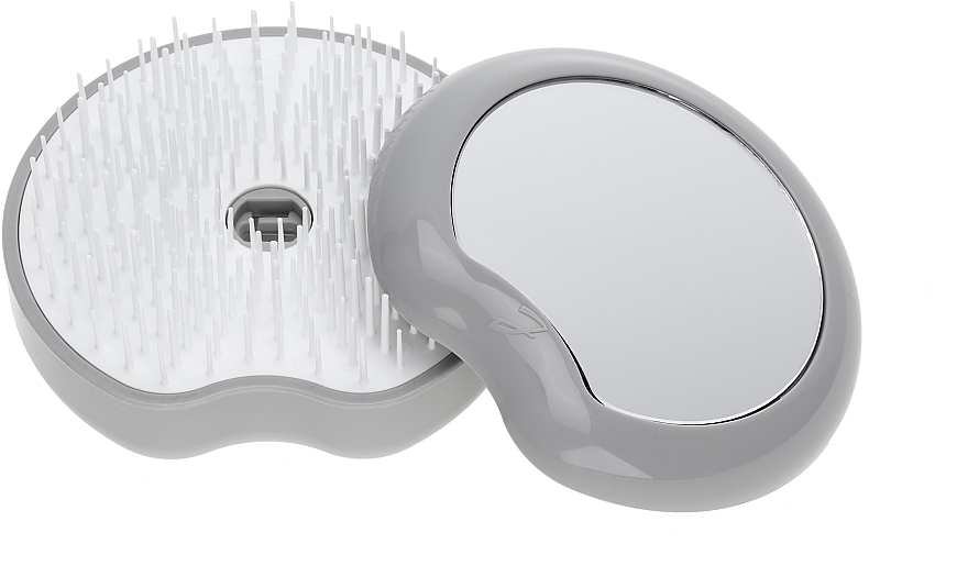 Kompakte Haarbürste d 84 mm grau - Janeke The Original Pomme Brush With Mirror — Bild N3