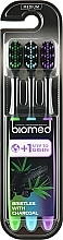 Düfte, Parfümerie und Kosmetik Zahnbürsten-Set mittel 3 St. - Biomed Black 2+1 Toothbrush