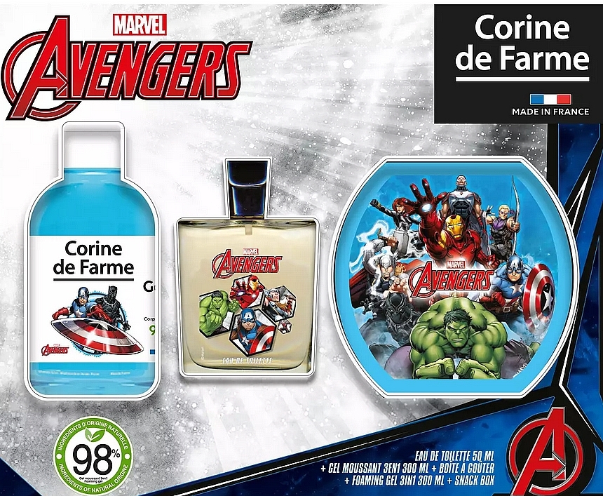 Corine De Farme Avengers - Set (edt/50ml + sh/gel/300ml + acc/1pc)  — Bild N1