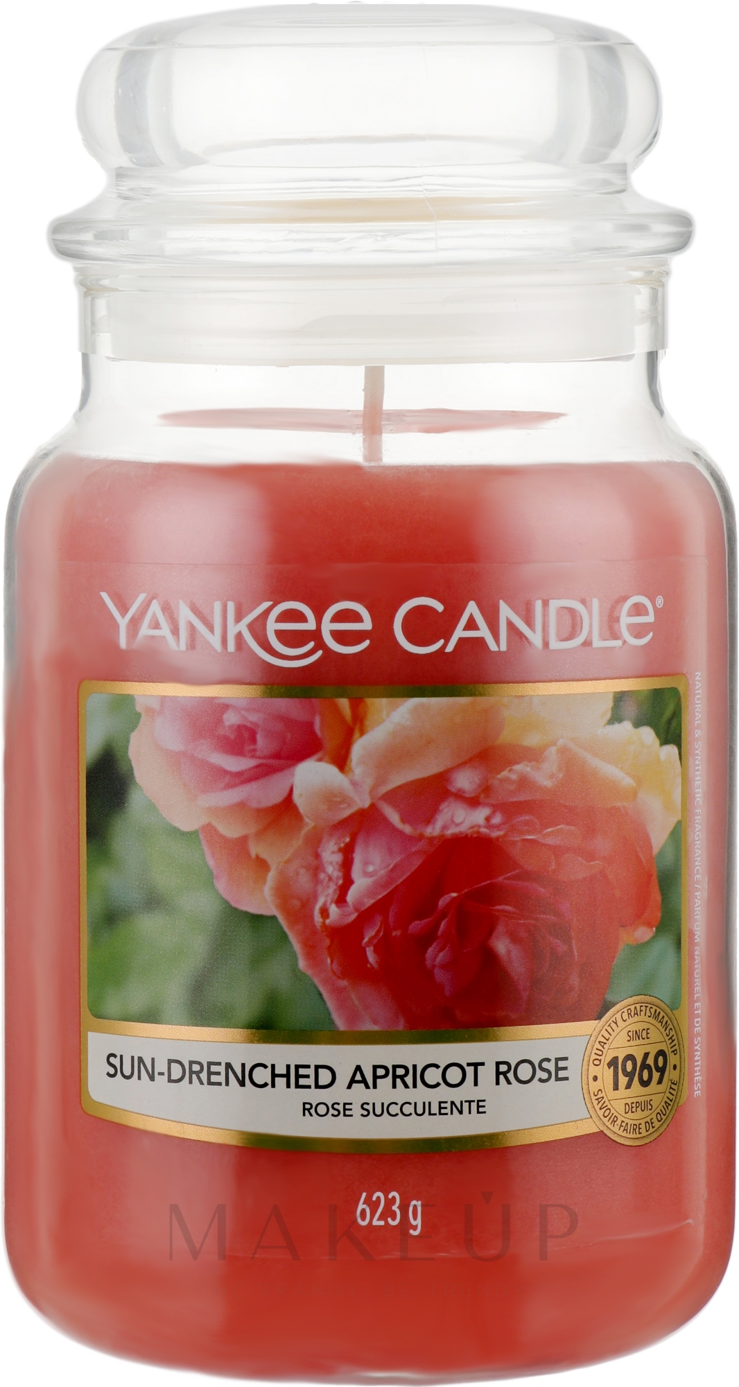 Duftkerze im Glas Sun-Drenched Apricot Rose - Yankee Candle Sun-Drenched Apricot Rose Jar — Bild 623 g